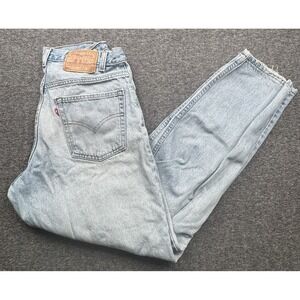 Levis 560 Loose Fit Tapered Leg Jeans Blue Light Mens Sz 33x32 Vtg Thrashed USA